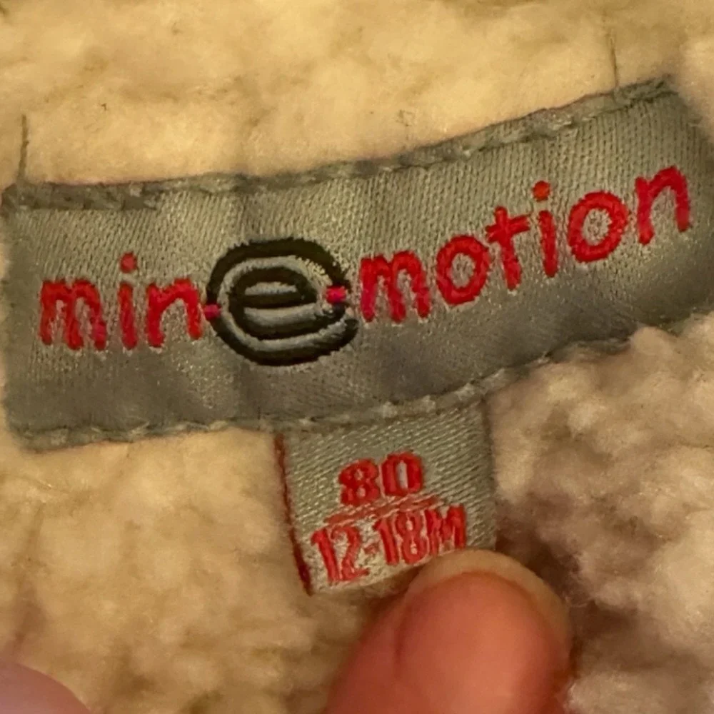 Minemotion‎ Kids Red Quilted Sherpa Lined Snowsuit Pram Suit 12 18 Months